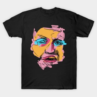 Abstract Color Face Artwork T-Shirt